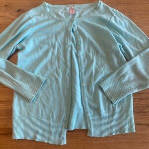 DownEast Sky Blue Knit Sweater Women’s Medium Preloved